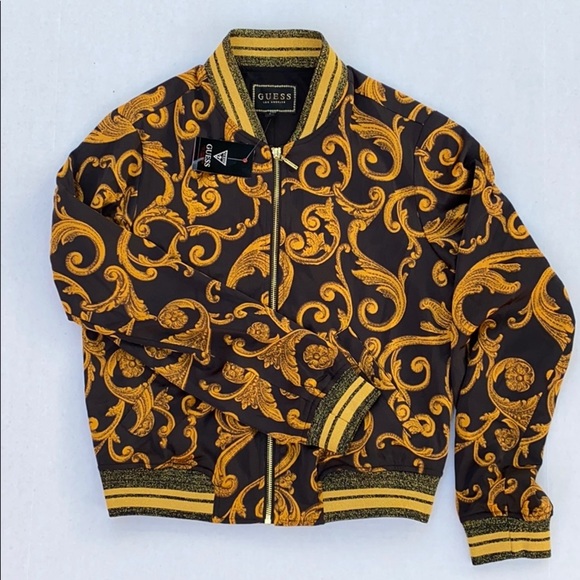 NEW GUESS Rae Printed Bomber Jacket SZ S - Picture 4 of 7